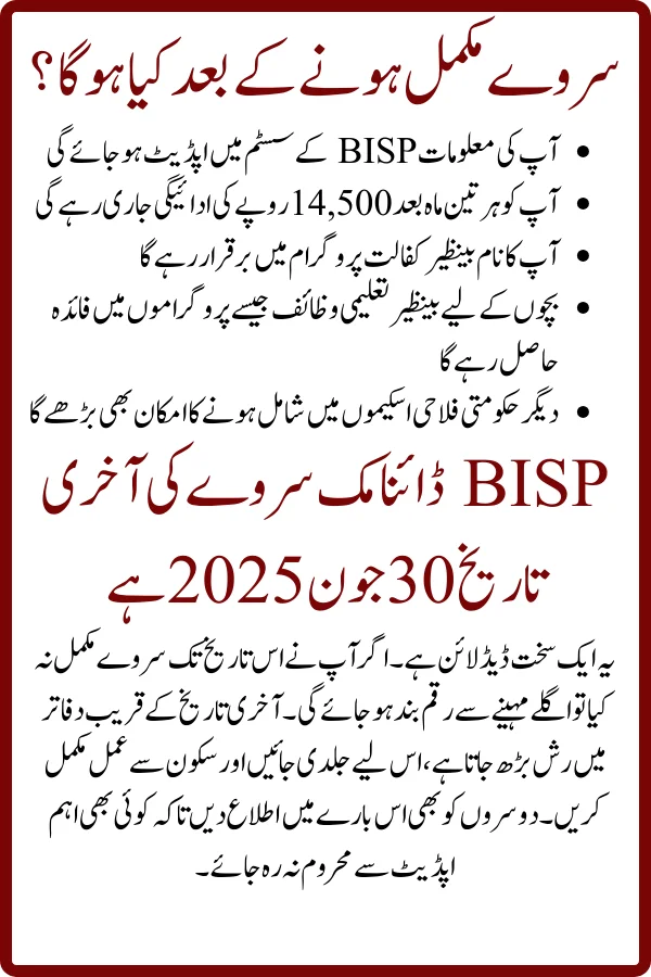 Don’t Miss Out! Complete Your BISP Dynamic Survey Before June 30 to Keep Getting 